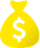 Big payouts dollar sign icon