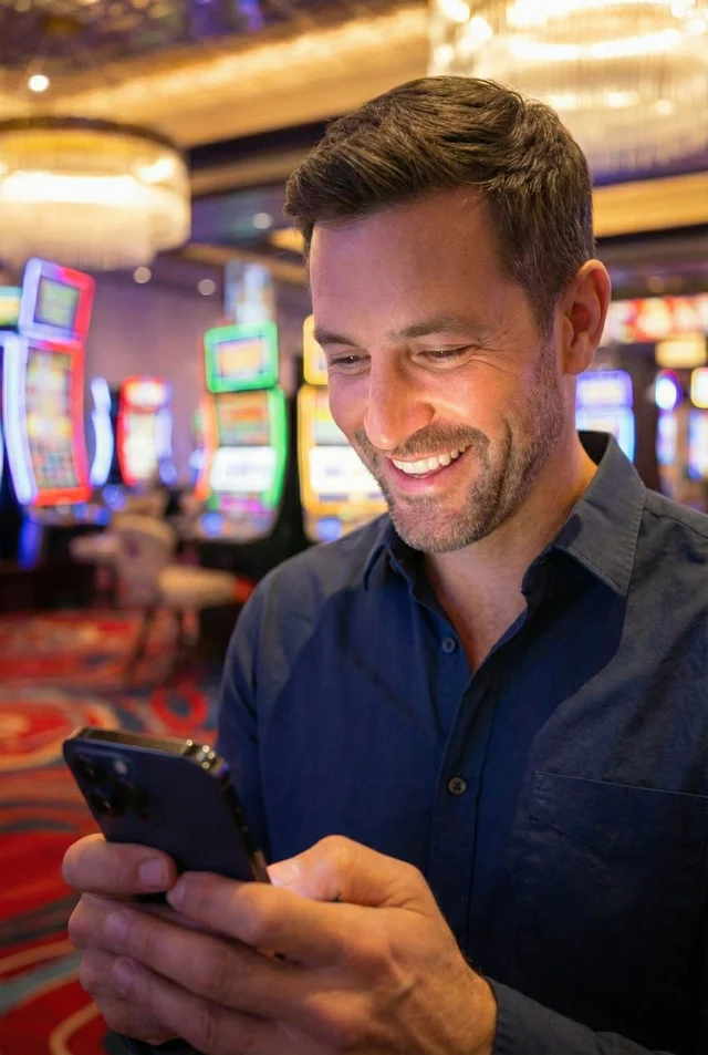 Real Nevada player celebrating a big win on MVP Mobile Poker app