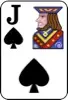 Jack of Spades floating decoration