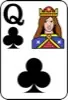 Queen of Clubs floating decoration