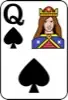 Queen of Spades floating decoration